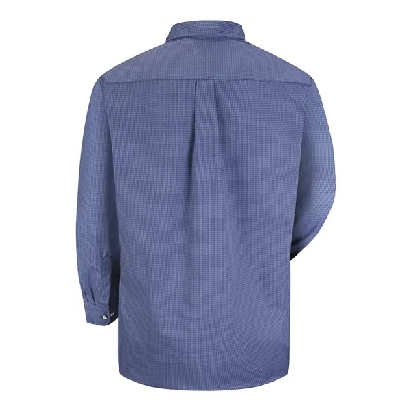 Red Kap Men's Mini-Plaid Uniform Long Sleeve Shirt - Red Kap Men's Mini-Plaid Uniform Long Sleeve Shirt - Image 6 of 12