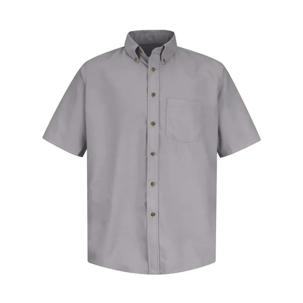 Red Kap Men's Tall Poplin Short Sleeve Dress Shirt - Red Kap Men's Tall Poplin Short Sleeve Dress Shirt - Image 15 of 18