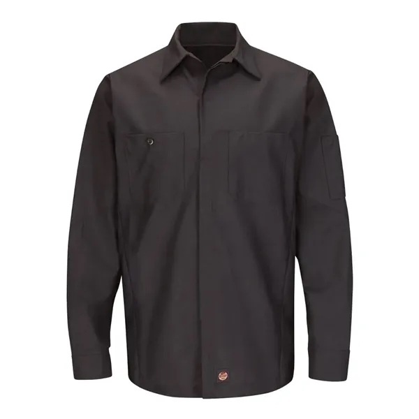 Red Kap Men's Long Sleeve Automotive Crew Shirt - Red Kap Men's Long Sleeve Automotive Crew Shirt - Image 9 of 17