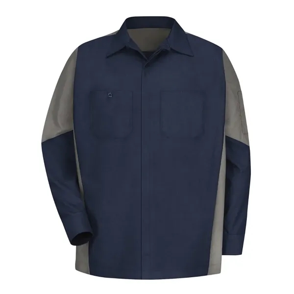 Red Kap Men's Long Sleeve Automotive Crew Shirt - Red Kap Men's Long Sleeve Automotive Crew Shirt - Image 16 of 17