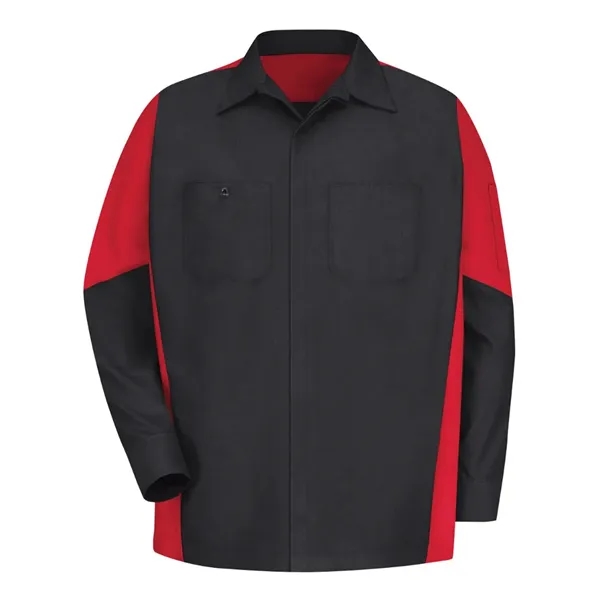 Red Kap Men's Tall Long Sleeve Automotive Crew Shirt - Red Kap Men's Tall Long Sleeve Automotive Crew Shirt - Image 7 of 15