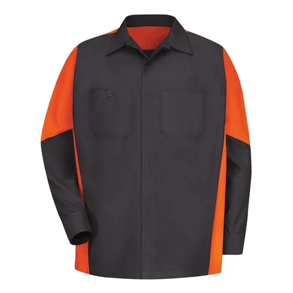 Red Kap Men's Tall Long Sleeve Automotive Crew Shirt - Red Kap Men's Tall Long Sleeve Automotive Crew Shirt - Image 12 of 15