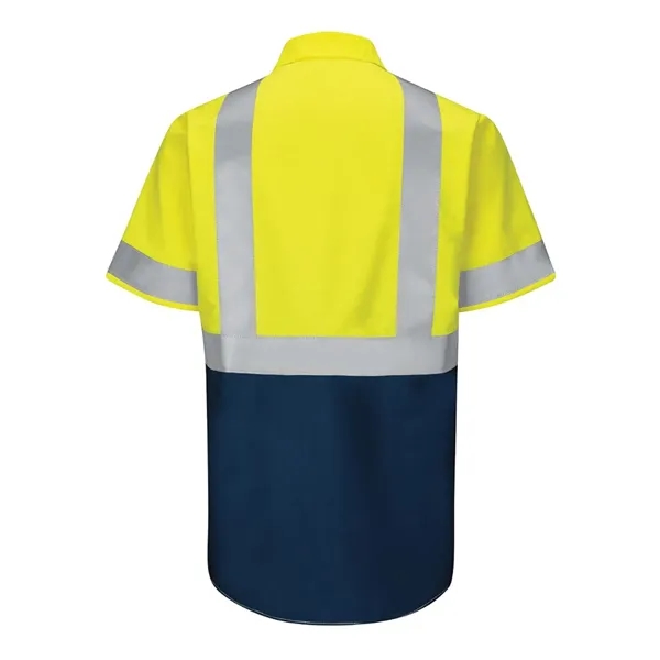Red Kap Men's Enhanced & Hi-Visibility Work Shirt - Red Kap Men's Enhanced & Hi-Visibility Work Shirt - Image 8 of 10
