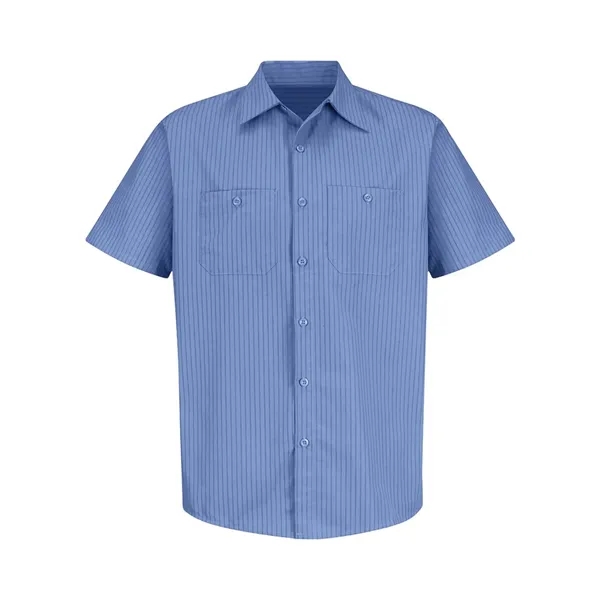 Red Kap Men's Industrial Stripe Short Sleeve Work Shirt