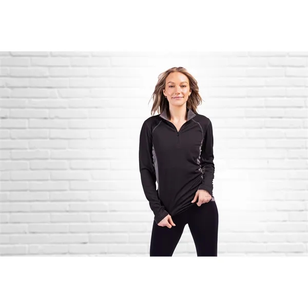 Clique Ice Pique Colorblock Womens Half Zip Tech Pullover - Clique Ice Pique Colorblock Womens Half Zip Tech Pullover - Image 1 of 22