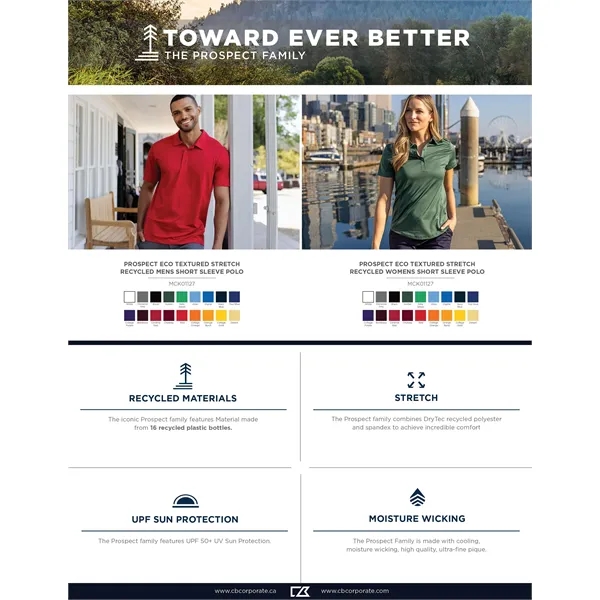 Cutter & Buck Prospect Eco Textured Stretch Recycled Mens... - Cutter & Buck Prospect Eco Textured Stretch Recycled Mens... - Image 26 of 141