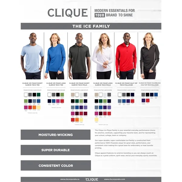 Clique Ice Pique Womens Tech Polo - Clique Ice Pique Womens Tech Polo - Image 10 of 110
