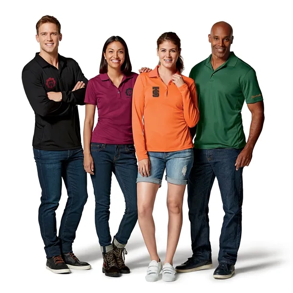 Clique Ice Pique Mens Long Sleeve Tech Polo - Clique Ice Pique Mens Long Sleeve Tech Polo - Image 1 of 40