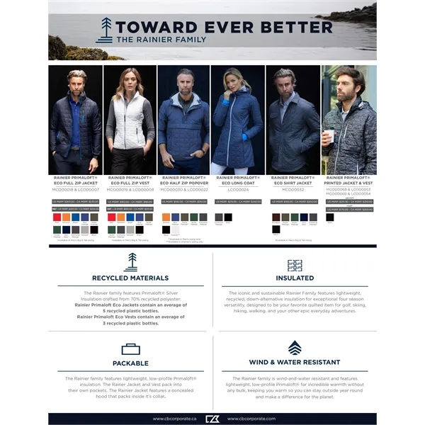 Cutter & Buck Rainier PrimaLoft® Womens Eco Insulated Ful... - Cutter & Buck Rainier PrimaLoft® Womens Eco Insulated Ful... - Image 57 of 81