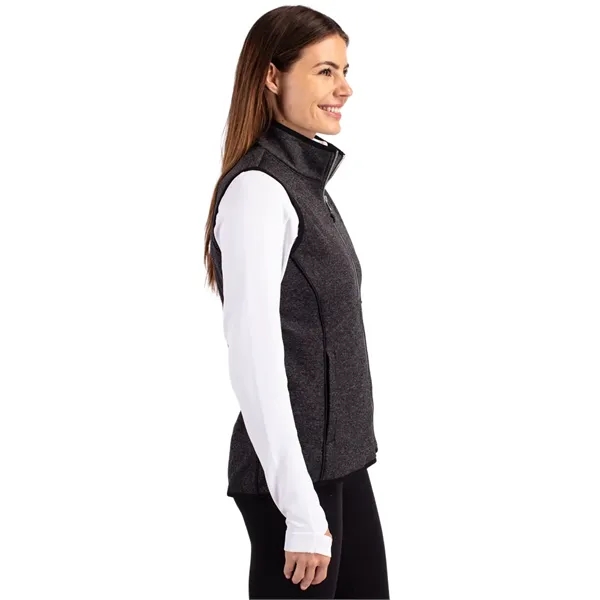 Cutter & Buck Mainsail Sweater-Knit Womens Full Zip Vest