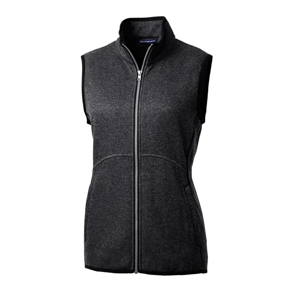 Cutter & Buck Mainsail Sweater-Knit Womens Full Zip Vest