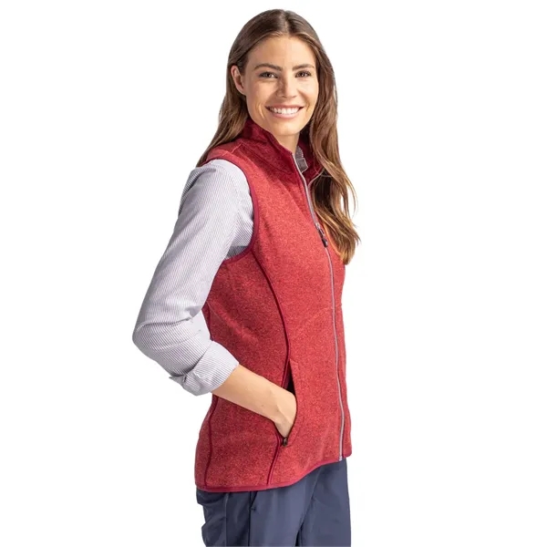 Cutter & Buck Mainsail Sweater-Knit Womens Full Zip Vest