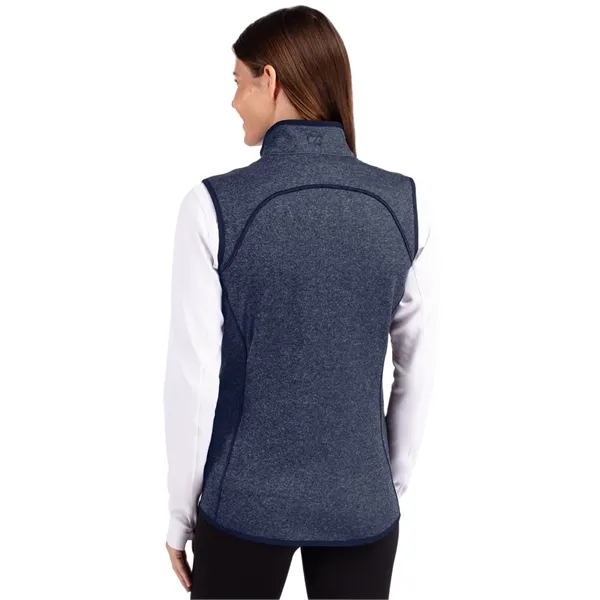 Cutter & Buck Mainsail Sweater-Knit Womens Full Zip Vest