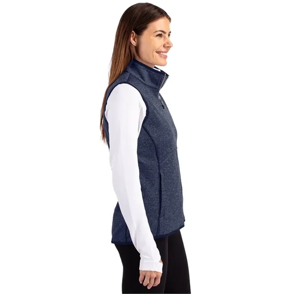 Cutter & Buck Mainsail Sweater-Knit Womens Full Zip Vest