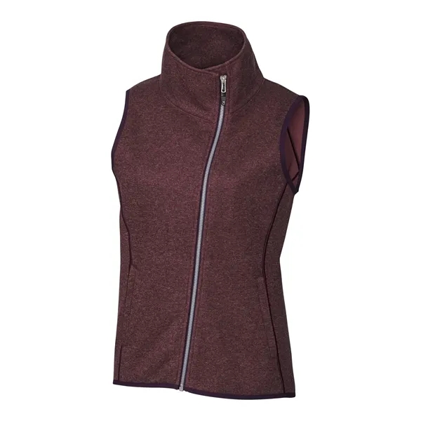 Cutter & Buck Mainsail Sweater-Knit Womens Full Zip Asymm...