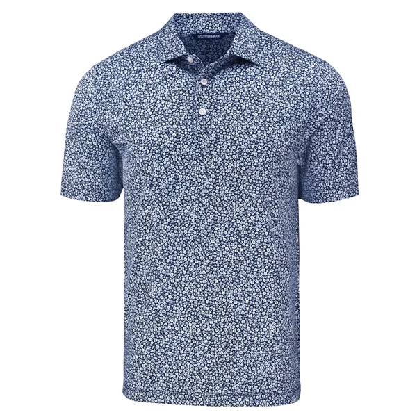 Cutter & Buck Pike Eco Flora Print Recycled Mens Polo - Cutter & Buck Pike Eco Flora Print Recycled Mens Polo - Image 50 of 57
