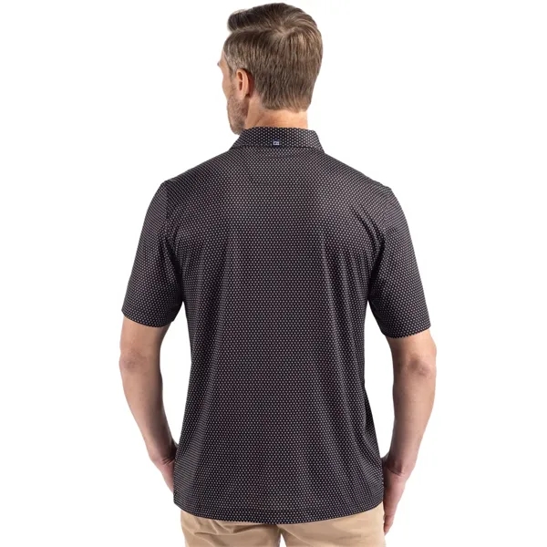 Cutter & Buck Pike Recycled Shadow Check Print Mens Polo