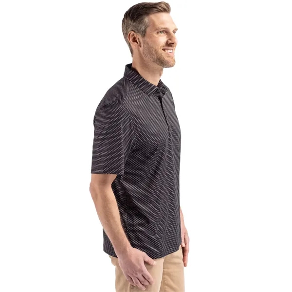 Cutter & Buck Pike Recycled Shadow Check Print Mens Polo
