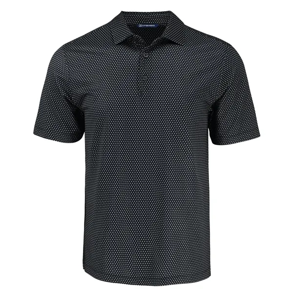 Cutter & Buck Pike Recycled Shadow Check Print Mens Polo