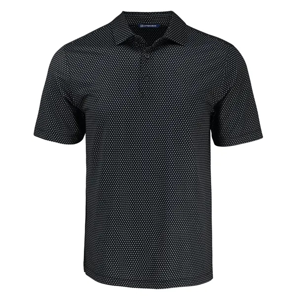 Cutter & Buck Pike Recycled Shadow Check Print Mens Polo