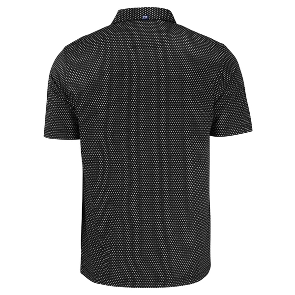 Cutter & Buck Pike Recycled Shadow Check Print Mens Polo