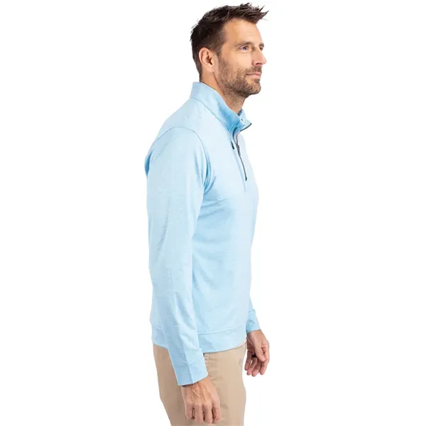 Cutter & Buck Stealth Heathered Quarter Zip Mens Pullover - Cutter & Buck Stealth Heathered Quarter Zip Mens Pullover - Image 15 of 66