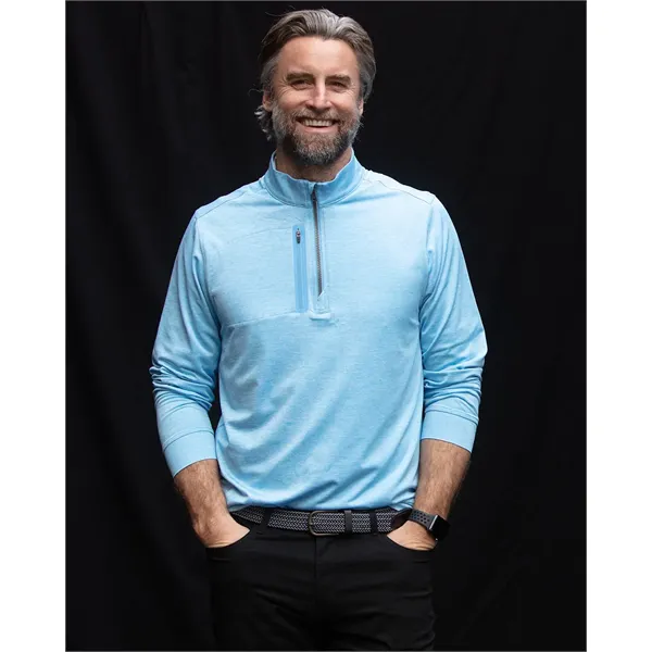 Cutter & Buck Stealth Heathered Quarter Zip Mens Pullover - Cutter & Buck Stealth Heathered Quarter Zip Mens Pullover - Image 22 of 66