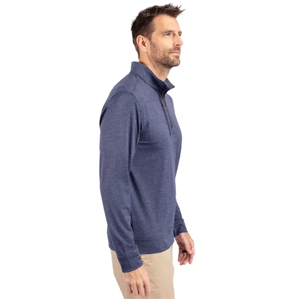 Cutter & Buck Stealth Heathered Quarter Zip Mens Pullover - Cutter & Buck Stealth Heathered Quarter Zip Mens Pullover - Image 47 of 66