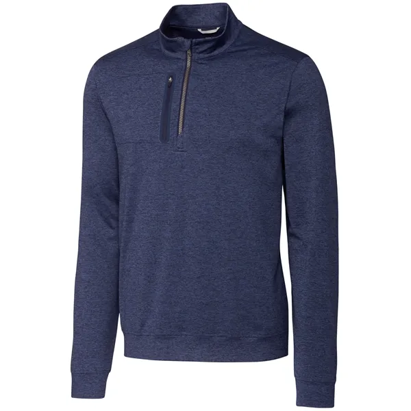 Cutter & Buck Stealth Heathered Quarter Zip Mens Pullover - Cutter & Buck Stealth Heathered Quarter Zip Mens Pullover - Image 48 of 66