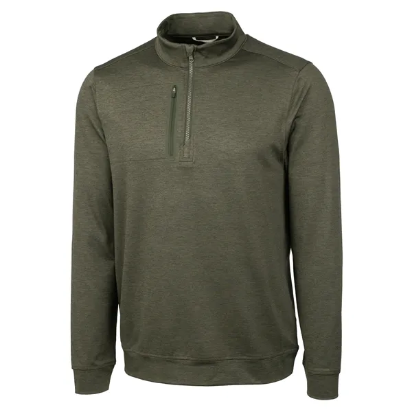Cutter & Buck Stealth Heathered Quarter Zip Mens Pullover - Cutter & Buck Stealth Heathered Quarter Zip Mens Pullover - Image 62 of 66