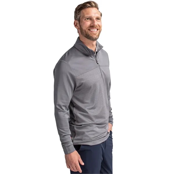 Cutter & Buck Traverse Stretch Eco Stripe Quarter Zip Men... - Cutter & Buck Traverse Stretch Eco Stripe Quarter Zip Men... - Image 26 of 37