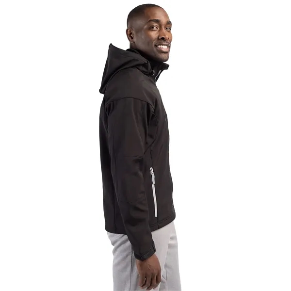 Clique Serac Stretch Softshell Hooded Full Zip Mens Jacket - Clique Serac Stretch Softshell Hooded Full Zip Mens Jacket - Image 4 of 12