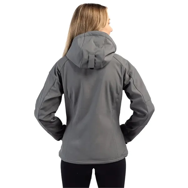 Clique Serac Stretch Softshell Hooded Full Zip Womens Jacket - Clique Serac Stretch Softshell Hooded Full Zip Womens Jacket - Image 7 of 10