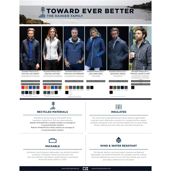 Cutter & Buck Rainier PrimaLoft® Womens Eco Insulated Ful... - Cutter & Buck Rainier PrimaLoft® Womens Eco Insulated Ful... - Image 34 of 85