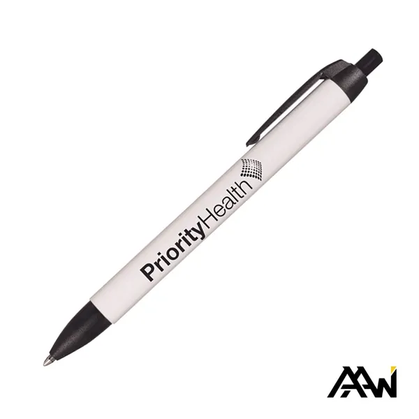 Widebody Pen w/Glossy White Barrel - Matte Colored Accent - Widebody Pen w/Glossy White Barrel - Matte Colored Accent - Image 0 of 17