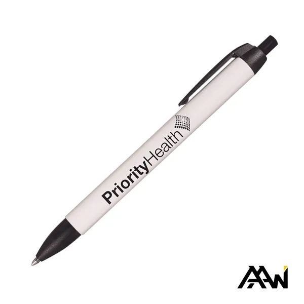 Widebody Pen w/Glossy White Barrel - Matte Colored Accent - Widebody Pen w/Glossy White Barrel - Matte Colored Accent - Image 0 of 17