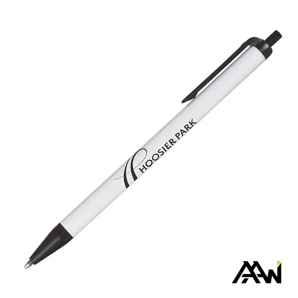 Value Slim Pen w/Glossy White Barrel - Matte Colored Accent - Value Slim Pen w/Glossy White Barrel - Matte Colored Accent - Image 0 of 21