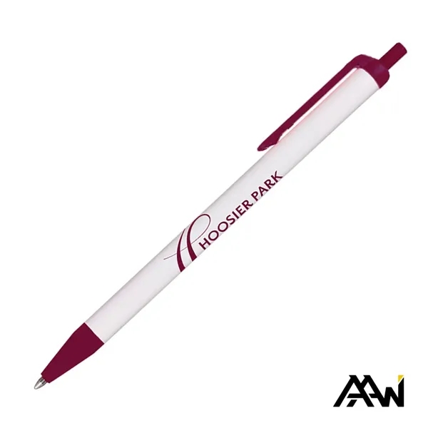 Value Slim Pen w/Glossy White Barrel - Matte Colored Accent - Value Slim Pen w/Glossy White Barrel - Matte Colored Accent - Image 10 of 21