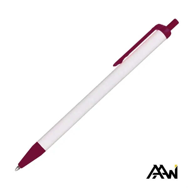 Value Slim Pen w/Glossy White Barrel - Matte Colored Accent - Value Slim Pen w/Glossy White Barrel - Matte Colored Accent - Image 11 of 21