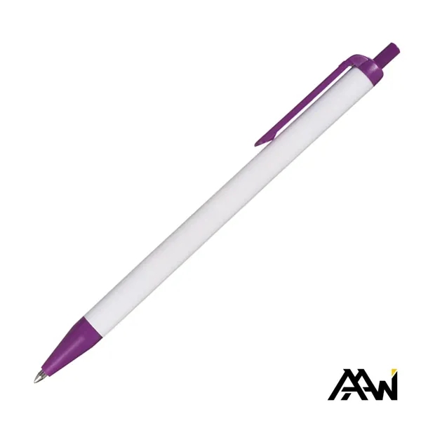 Value Slim Pen w/Glossy White Barrel - Matte Colored Accent - Value Slim Pen w/Glossy White Barrel - Matte Colored Accent - Image 15 of 21