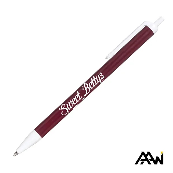 Value Slim Pen w/Glossy Colored Barrel - Matte White Accent - Value Slim Pen w/Glossy Colored Barrel - Matte White Accent - Image 8 of 15