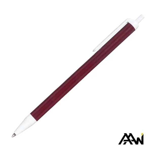 Value Slim Pen w/Glossy Colored Barrel - Matte White Accent - Value Slim Pen w/Glossy Colored Barrel - Matte White Accent - Image 9 of 15