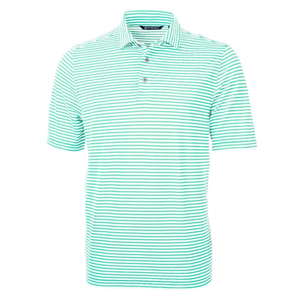 Cutter & Buck Virtue Eco Pique Stripe Recycled Mens Polo - Cutter & Buck Virtue Eco Pique Stripe Recycled Mens Polo - Image 60 of 118