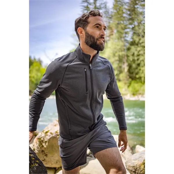 Cutter & Buck Peshastin Recycled Grid Fleece Mens Full Zi...