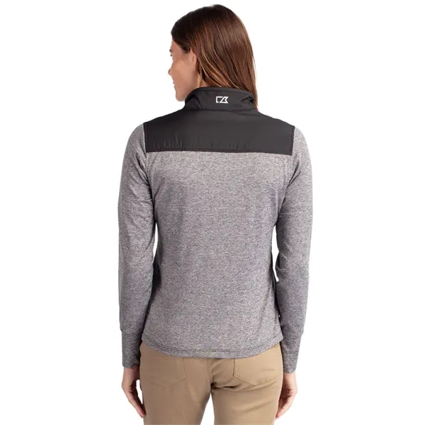 Custom Cutter & Buck Stealth Hybrid Quilted Womens Full Zip Wind...