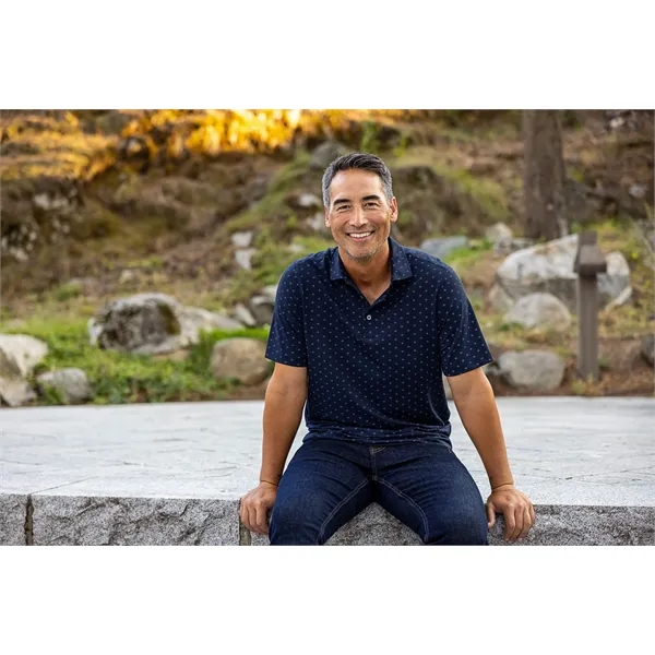 Cutter & Buck Virtue Eco Pique Tile Print Recycled Mens Polo - Cutter & Buck Virtue Eco Pique Tile Print Recycled Mens Polo - Image 20 of 37