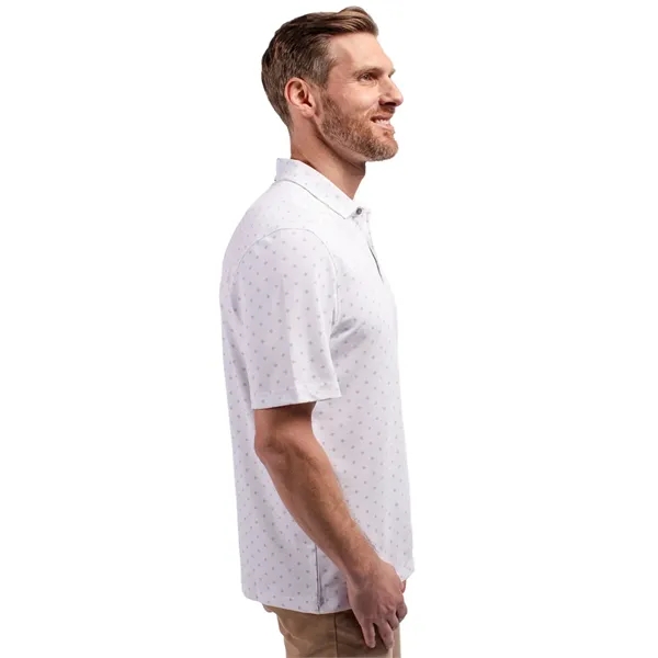Cutter & Buck Virtue Eco Pique Tile Print Recycled Mens Polo - Cutter & Buck Virtue Eco Pique Tile Print Recycled Mens Polo - Image 28 of 37