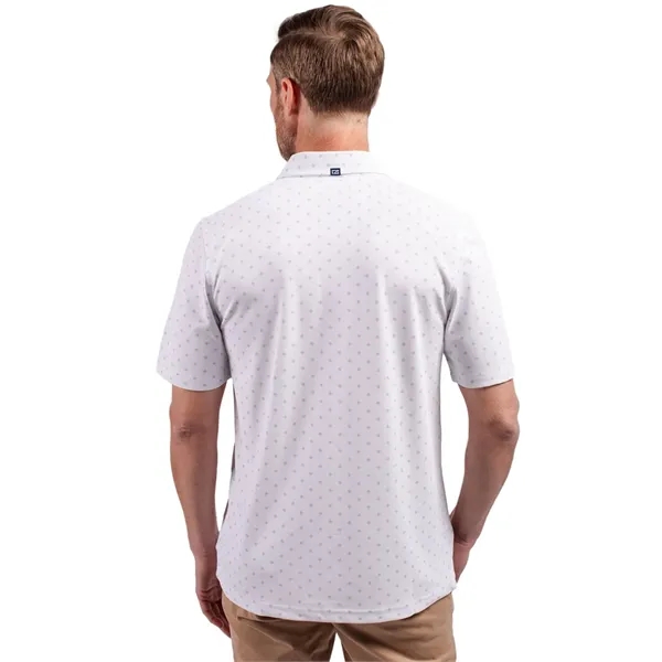 Cutter & Buck Virtue Eco Pique Tile Print Recycled Mens Polo - Cutter & Buck Virtue Eco Pique Tile Print Recycled Mens Polo - Image 29 of 37