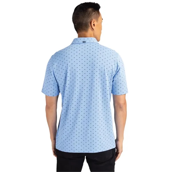 Cutter & Buck Virtue Eco Pique Tile Print Recycled Mens Polo - Cutter & Buck Virtue Eco Pique Tile Print Recycled Mens Polo - Image 32 of 37