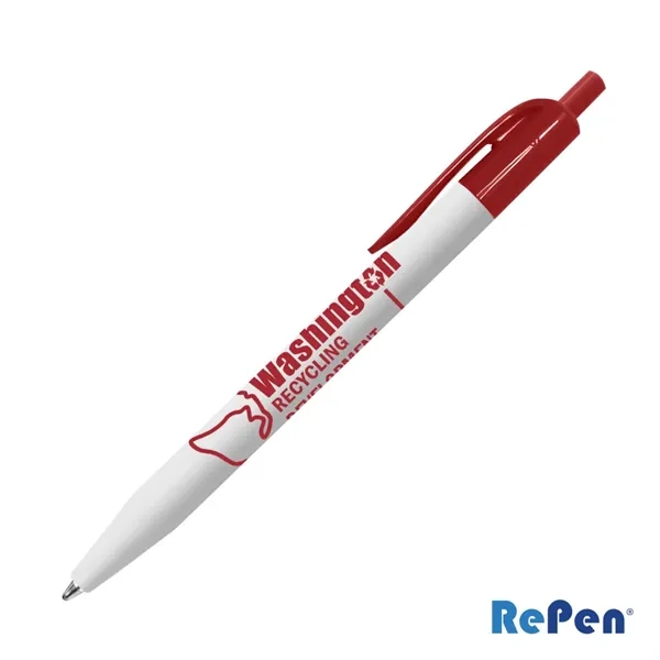 RePen® White Clicker rPET Pen - RePen® White Clicker rPET Pen - Image 6 of 7